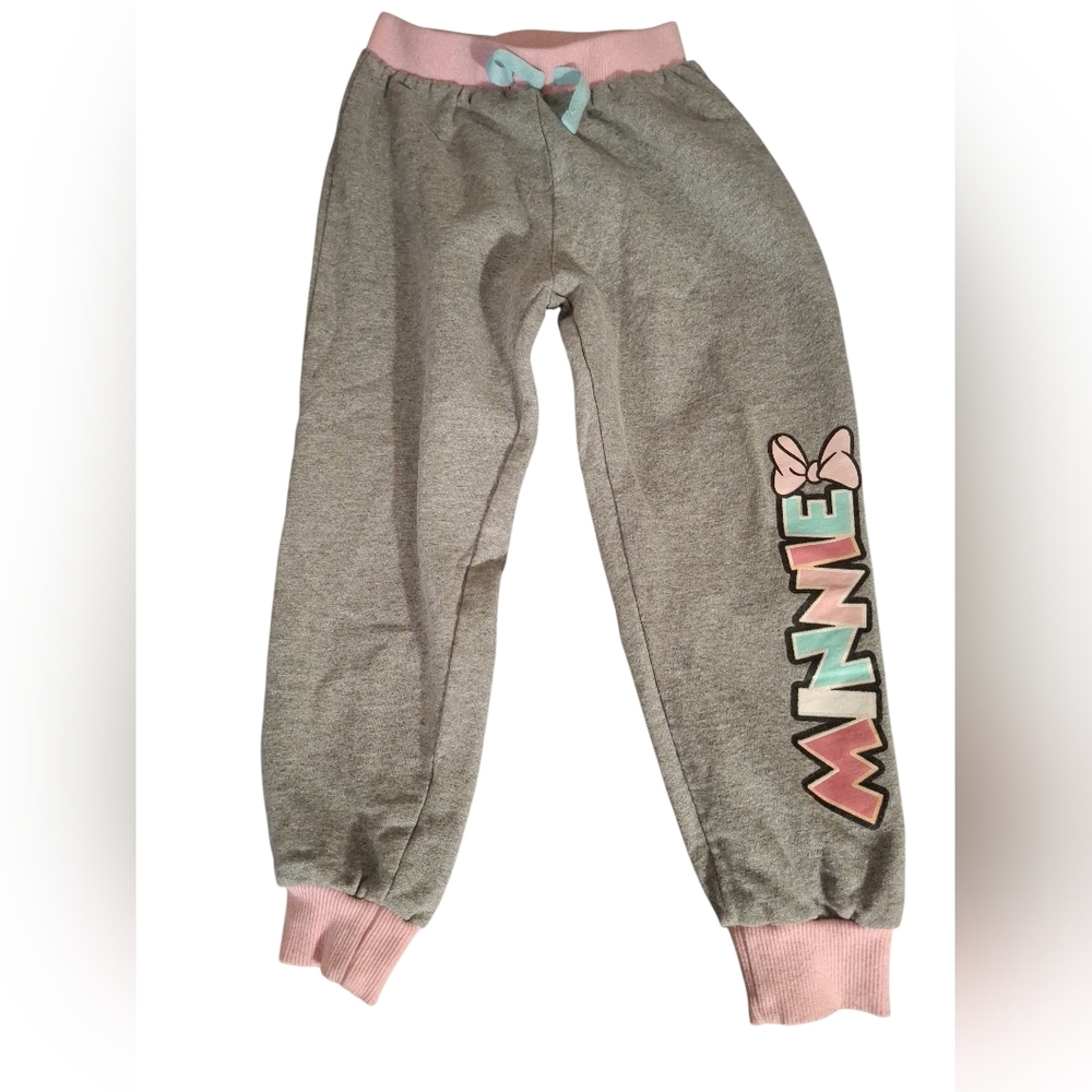 Disney Minnie Gray Joggers with Pink Trim